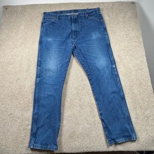 Wrangler Cowboy Cut Relaxed Fit Jeans‎ Mens Blue Denim Straight Leg 40x31